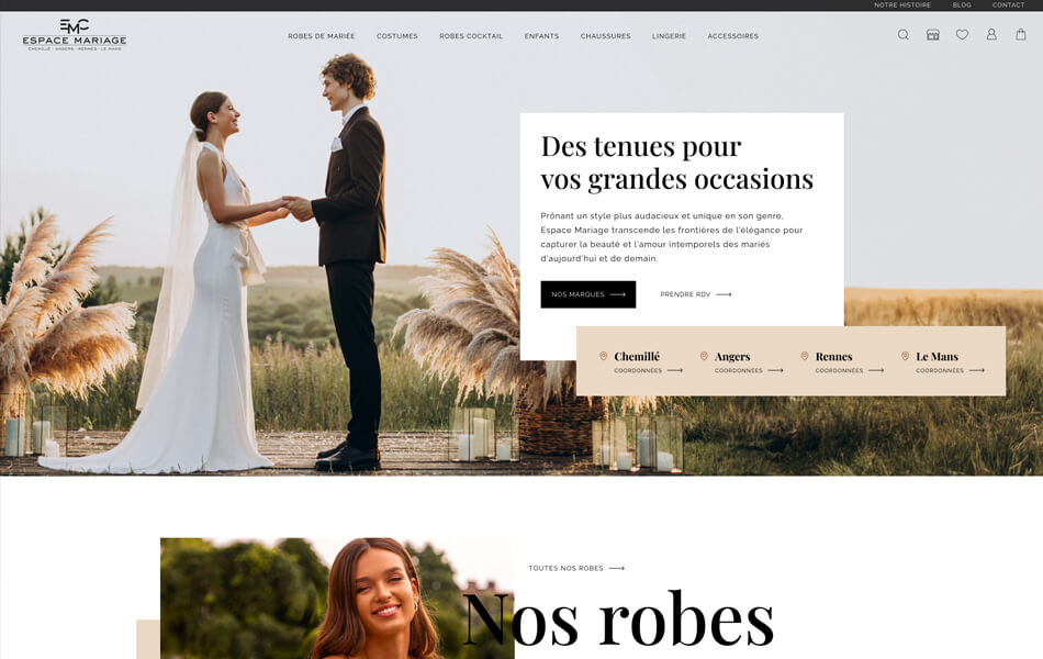 Site web Espace Mariage