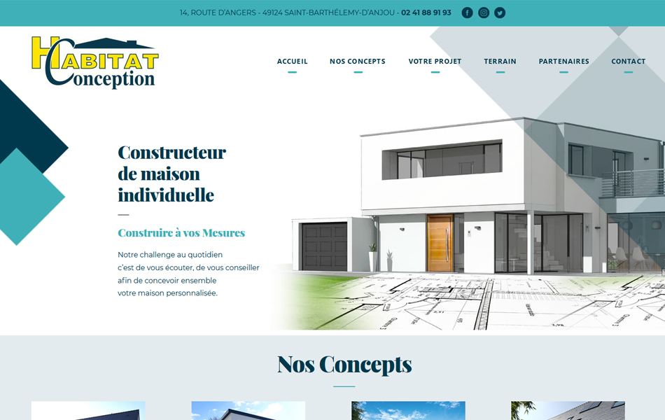 Site web d'Habitat Conception