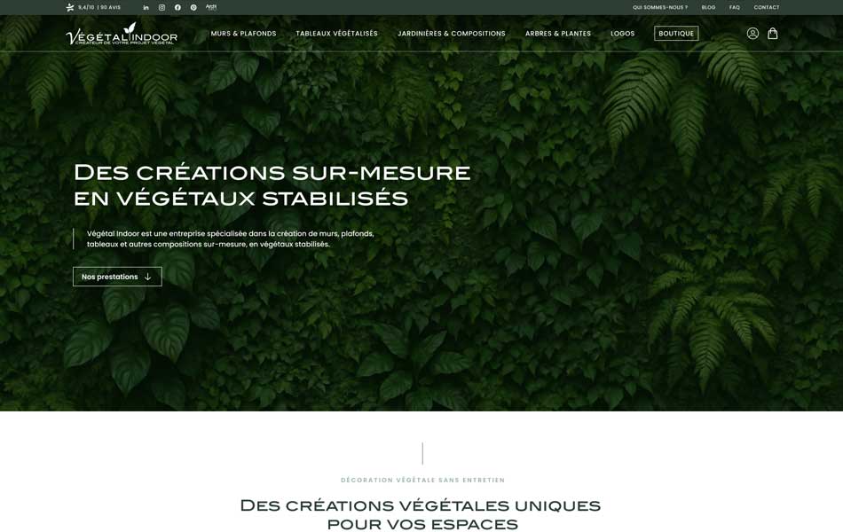 Site web Vegetal Indoor